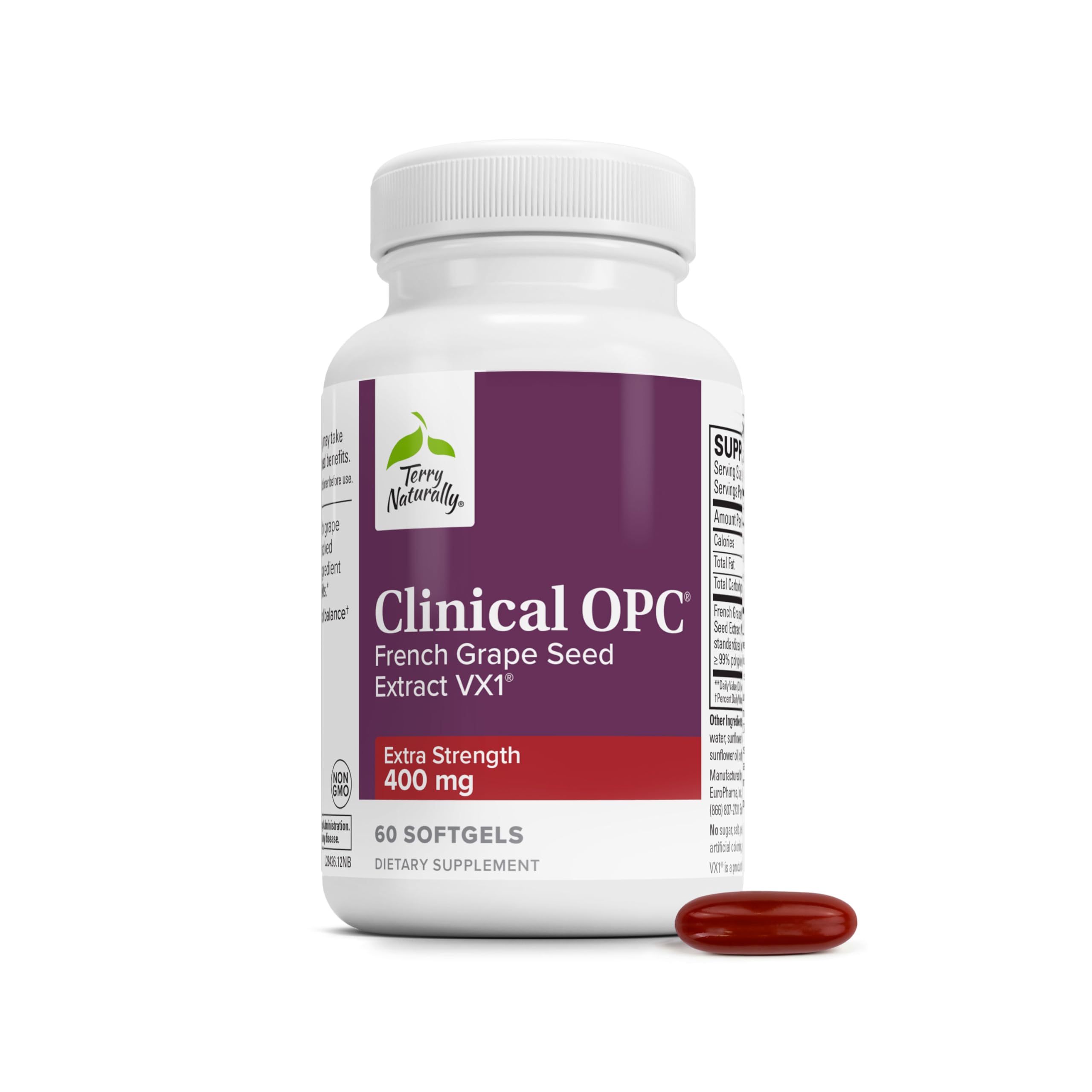 Terry Naturally Clinical OPC Antioxidant - Extra Strength 400 mg - Heart