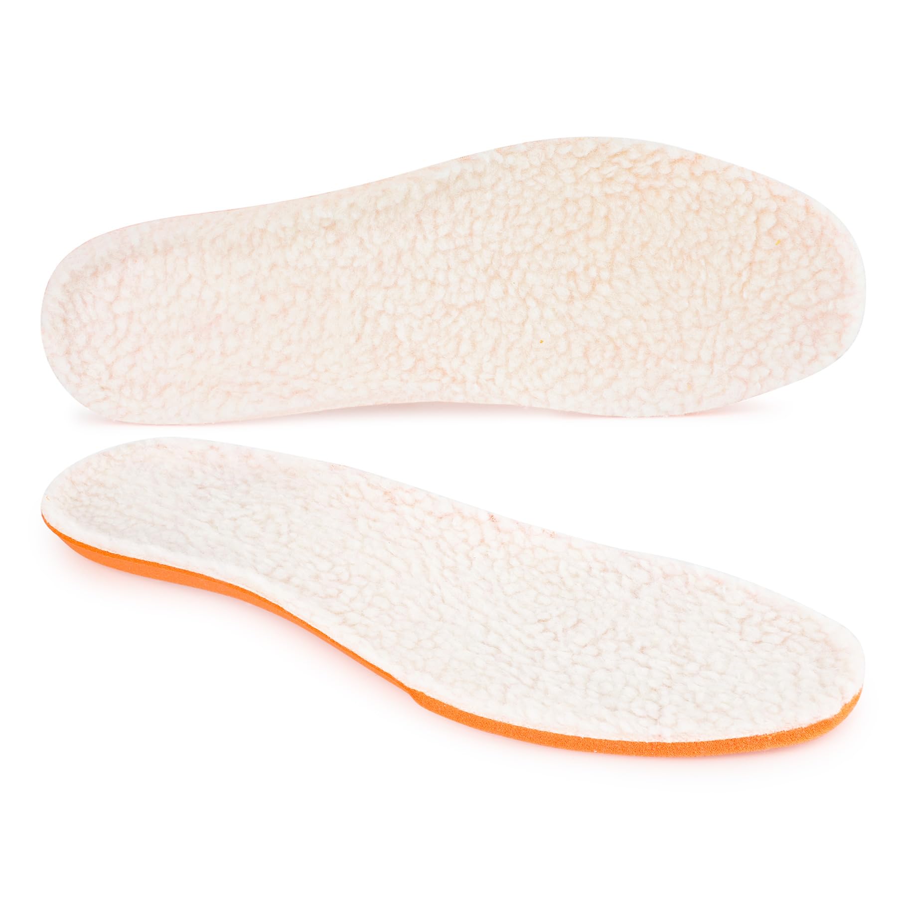 riemot Sheepskin Insoles Warm Lambswool Insoles Winter Sports Insole Suitable for Men Women Fluffy Soft Shock-Absorbing Inner Soles Shoes and Boots Lining Replacement Inserts, White, 4 UK