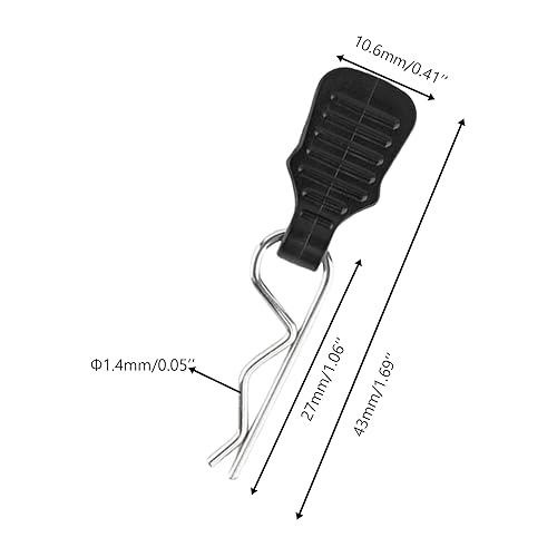 Miniatura 18 de 30 clips universales de 0.039 in para el cuerpo RC con lengüetas para coche, clips de clip RTR H165, piezas de repuesto para escala 1:14 1:16 1:18