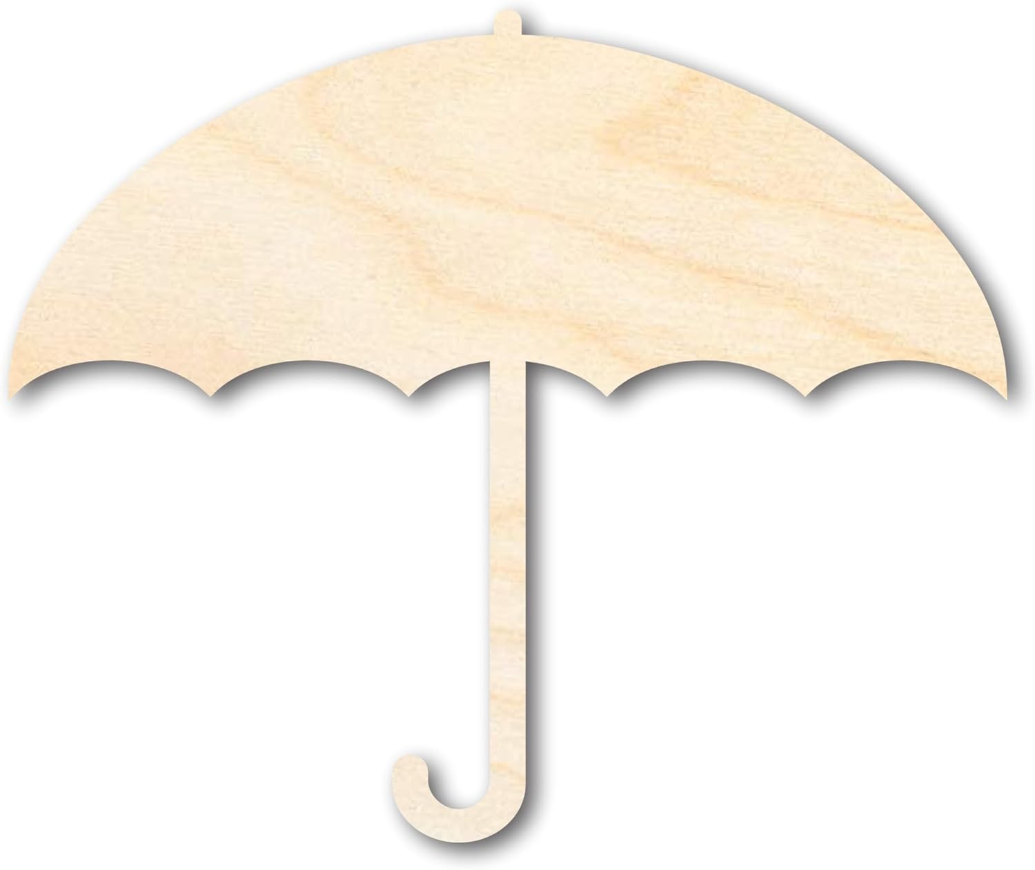 Unfinished Wood Umbrella Shape | Spring Rain | DIY Craft Cutout | up to 46" 42" / 3/4"