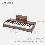 Kids Piano Keyboard, Digital Piano for Kids, Music Educational Instrument Toy, Wood Piano for Toddlers Girls Boys (Walnut, 37 Keys)