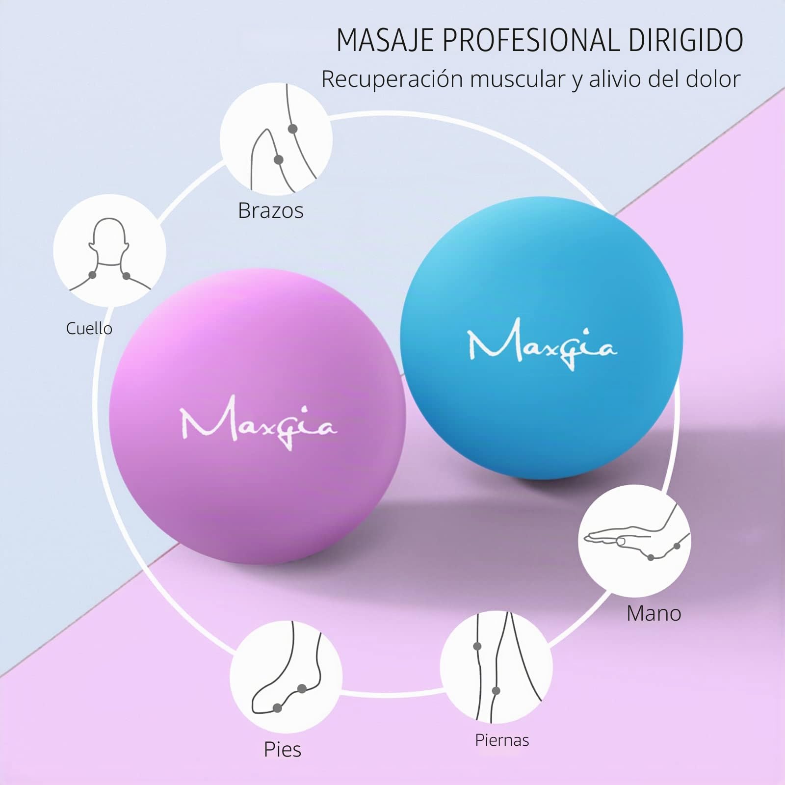 Mini bola de masaje de 2 pulgadas, bola de masaje vibratoria de 5 velocidades para palma, mano, pie, pierna, cuello, espalda, punto de activación, bola de terapia muscular para liberación