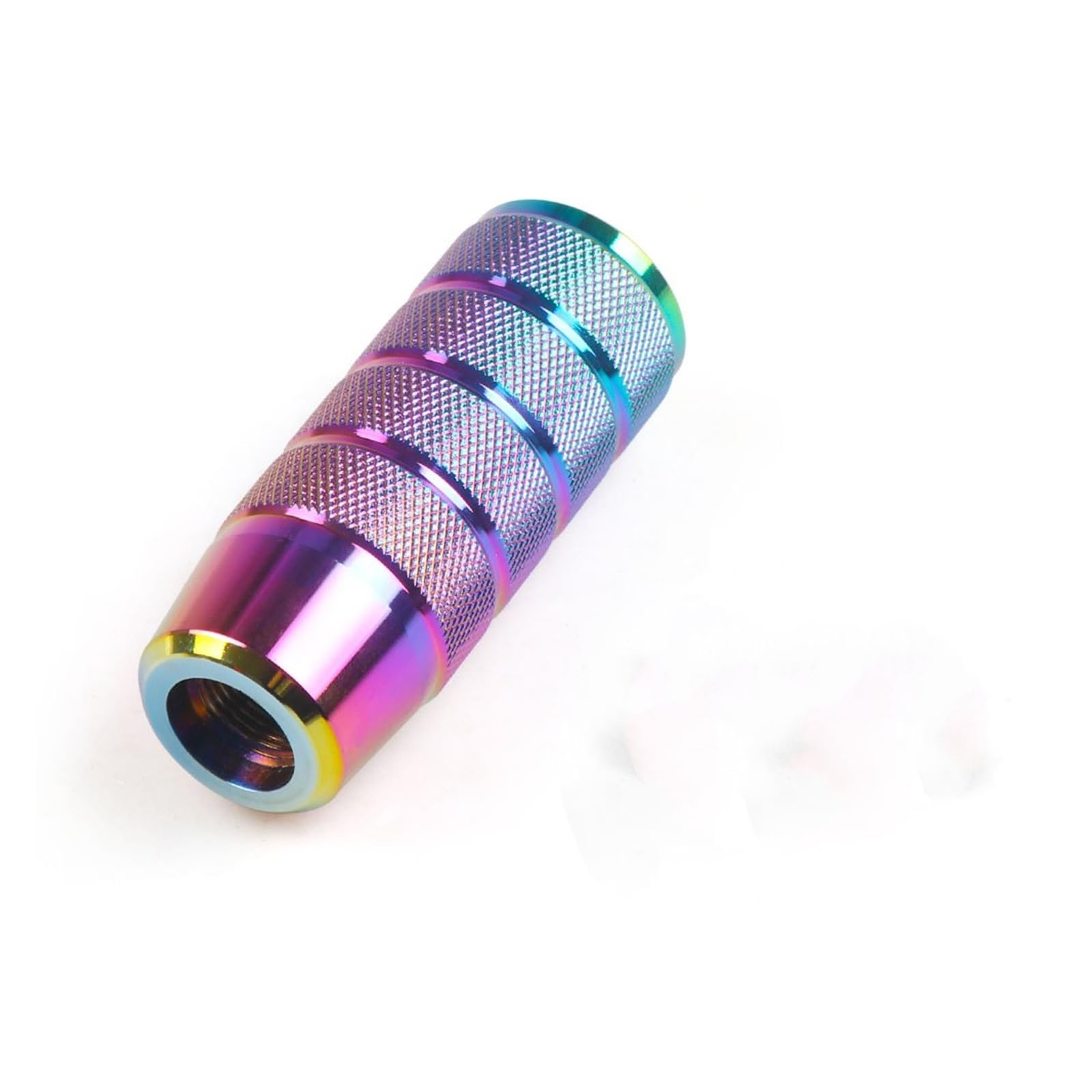 Linqianbhd Neo Chrome Gear Lever Shift Knob Universal 95Mm Non-Slip Gear Shift Knob Manual Transmission Aluminum Knurled Shifter Lever(Neo Chrome)