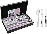 Faqueiro Aço Inox com Faca para Churrasco 72 Peças Tramontina Pacific Prata