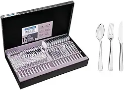 Faqueiro Aço Inox com Faca para Churrasco 72 Peças Tramontina Pacific Prata