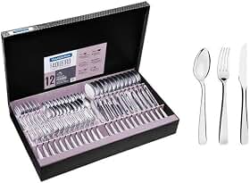Faqueiro Aço Inox com Faca para Churrasco 72 Peças Tramontina Pacific Prata