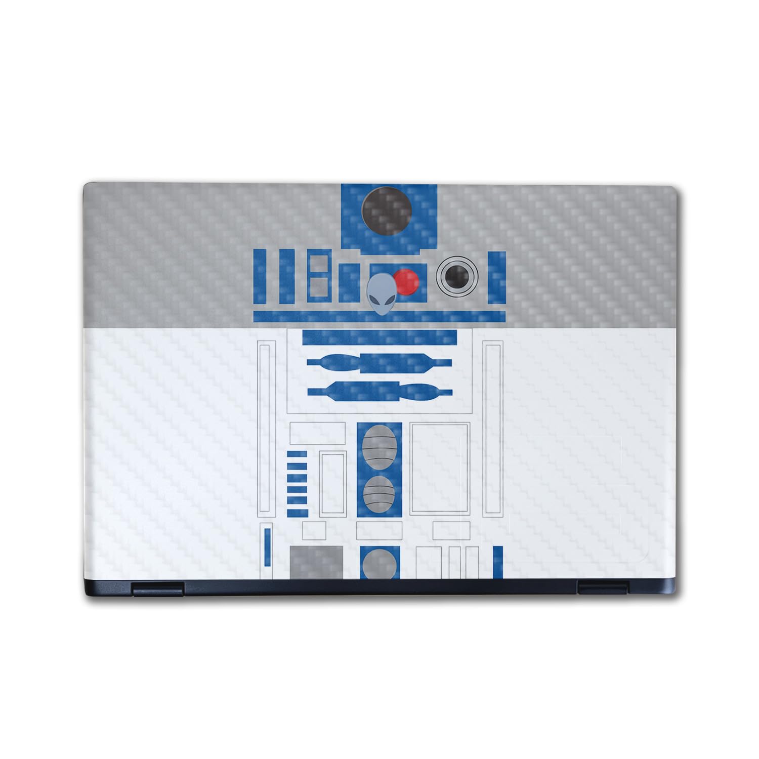 Carbon Fiber Laptop Skin Compatible with Alienware M16 R2 (2024) - Cyber Bot - Premium 3M Vinyl Protective Wrap Decal Cover - Easy to Apply | Crafted in The USA by MightySkins