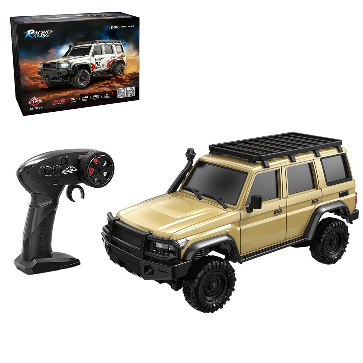 RCXTechPro 1/43 Mini RC Climbing Car 4WD Off Road Truck with APP Control 2.4GHz Remote, Full Proportional Monster Truck Drift Car with LED Lights and Adjustable Speed for Adults