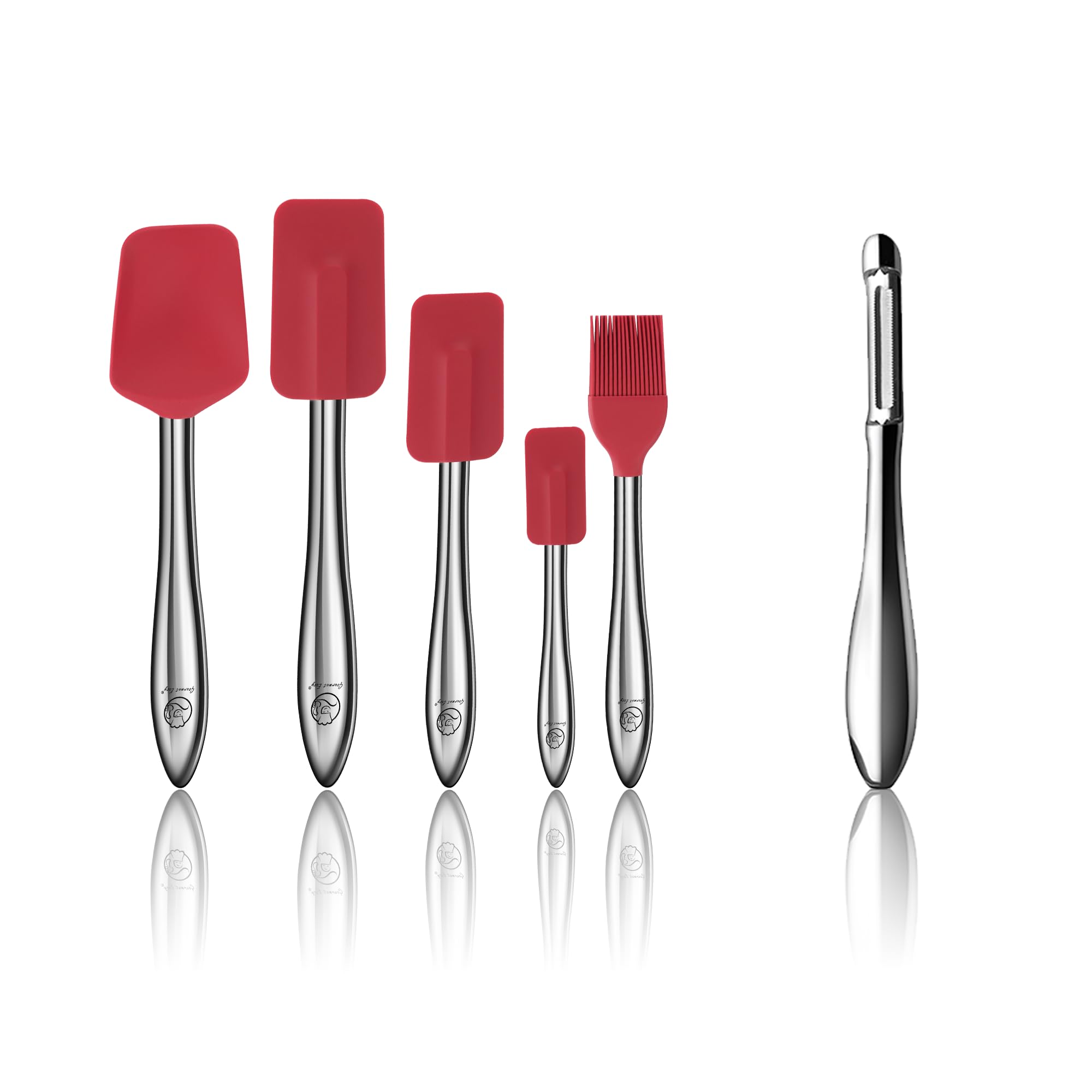 Pelador de patatas UTEN5 RED PEELI ergonómico para verduras y frutas