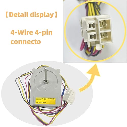 Miniatura 4 de Motor del ventilador del condensador del refrigerador EAU63923603 compatible con LG Kenmore, reemplaza EAU65058305 EAP12383671, PS12383671,