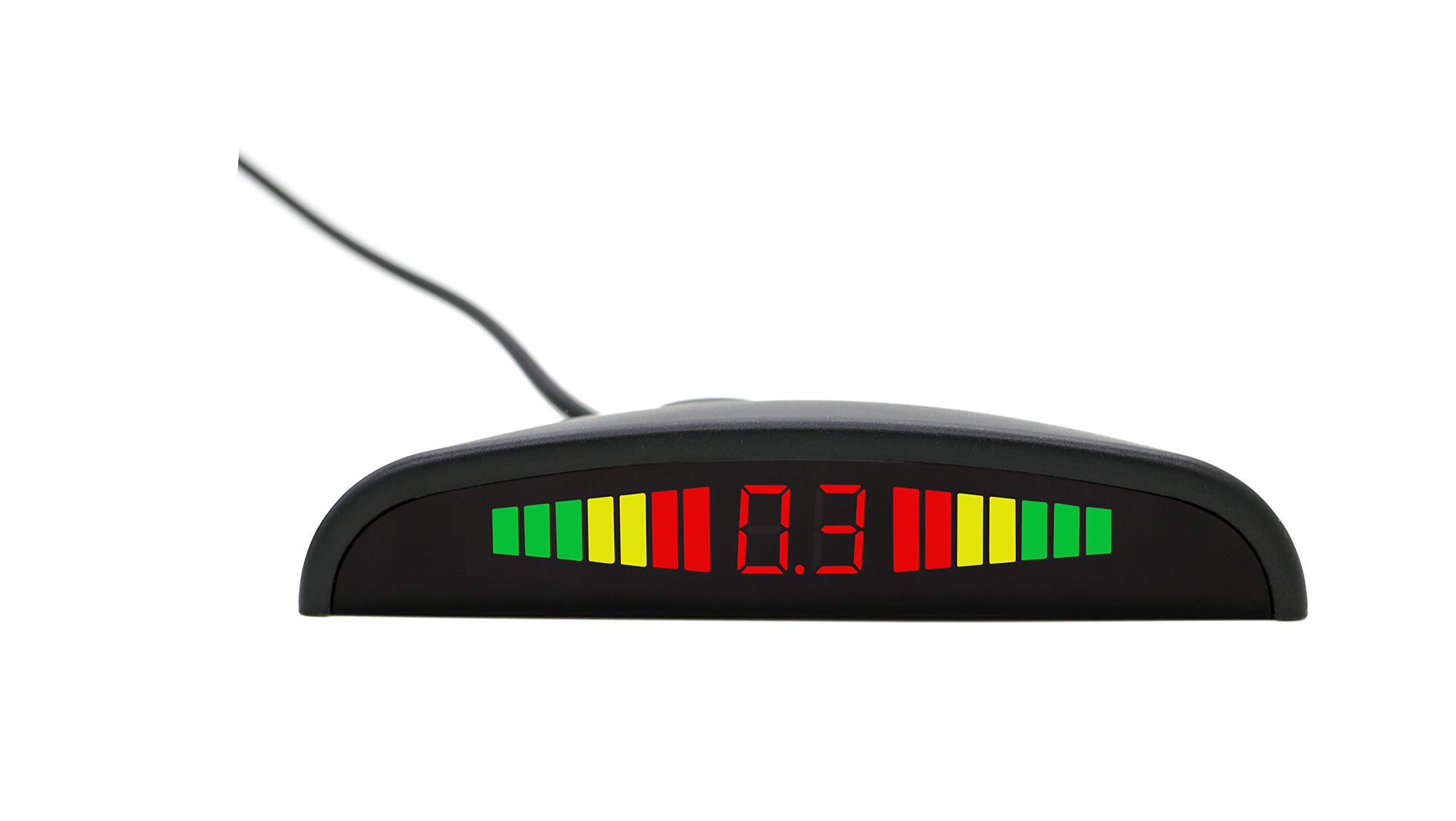 SXAUTO 4 Sensores de radar de aparcamiento | Detección de distancia pantalla LED Cocar | 4 sensores | Sonido de alarma de soporte (negro)