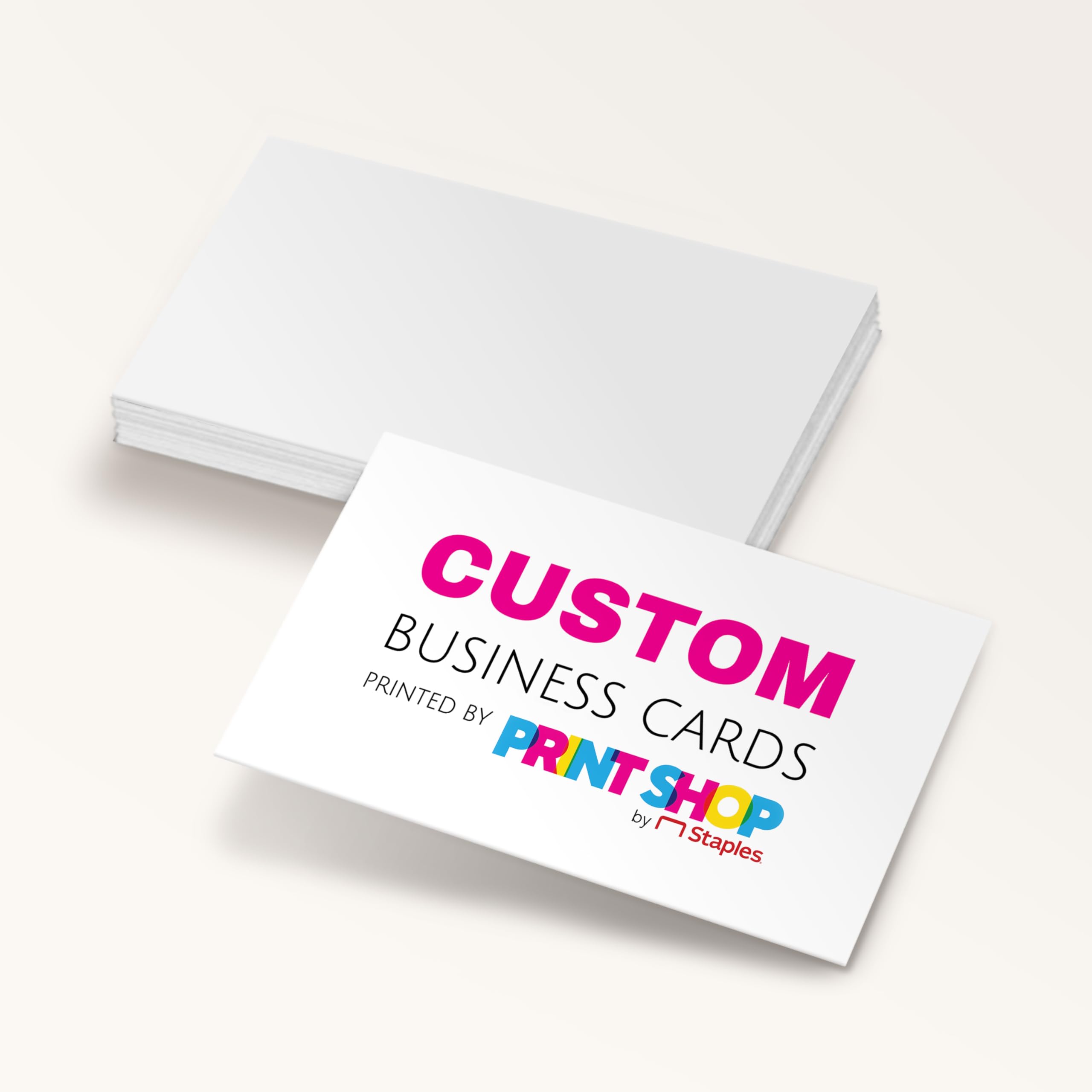 STAPLES - Custom Business Cards - 16 pt. Matte Finish, Single Sided - Personalized Business Cards 3.5W" x 2L" for Networking and Small Businesses (