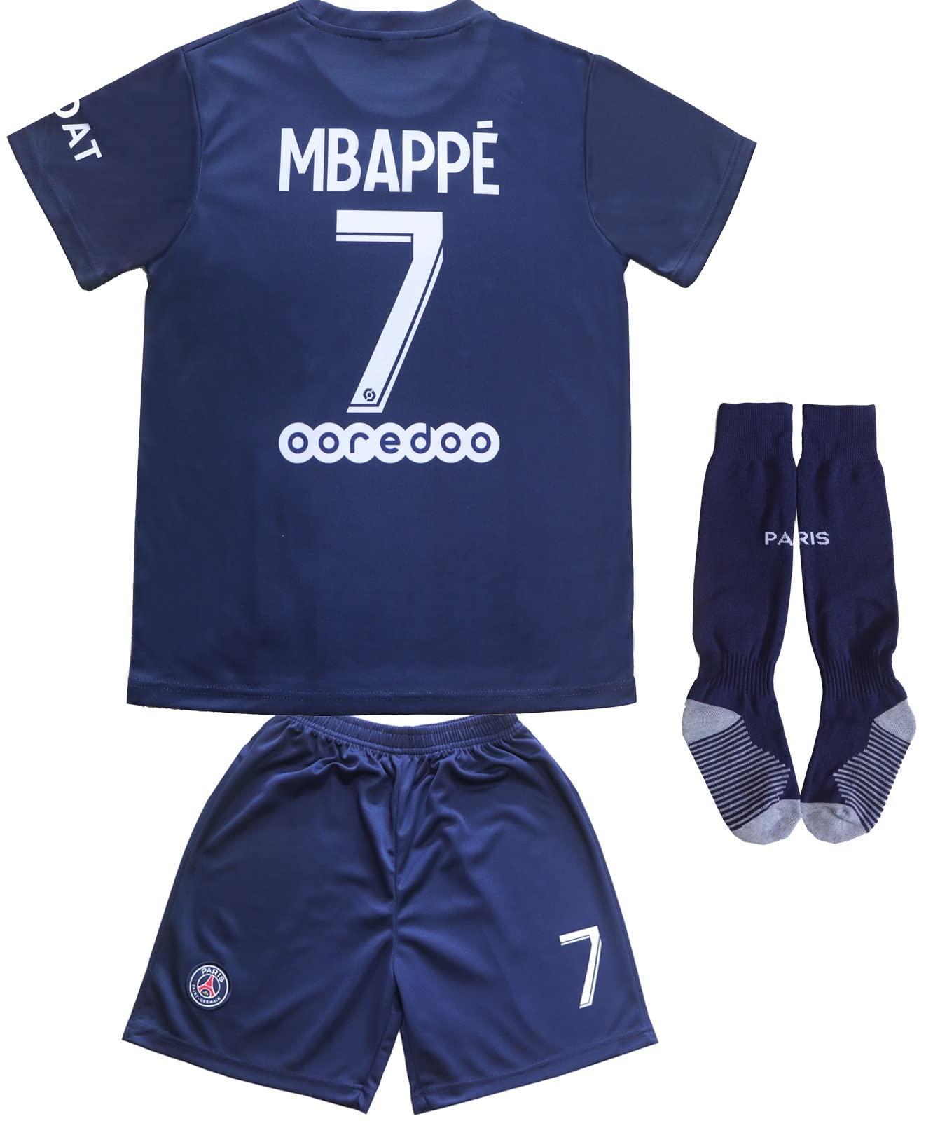 Buy ORGBRAIN2023/2024 Paris Home 7 Mbappe Football Soccer Kids Jersey