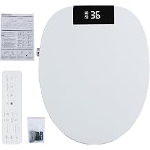 Electric Bidet Toilet Seat, Elongated Heated Toilet Seat with Sensor and Slow Close Lid, Warm Water with Air Dryer, Self-Clean Nozzle, Automatic Flip Cover US Plug
