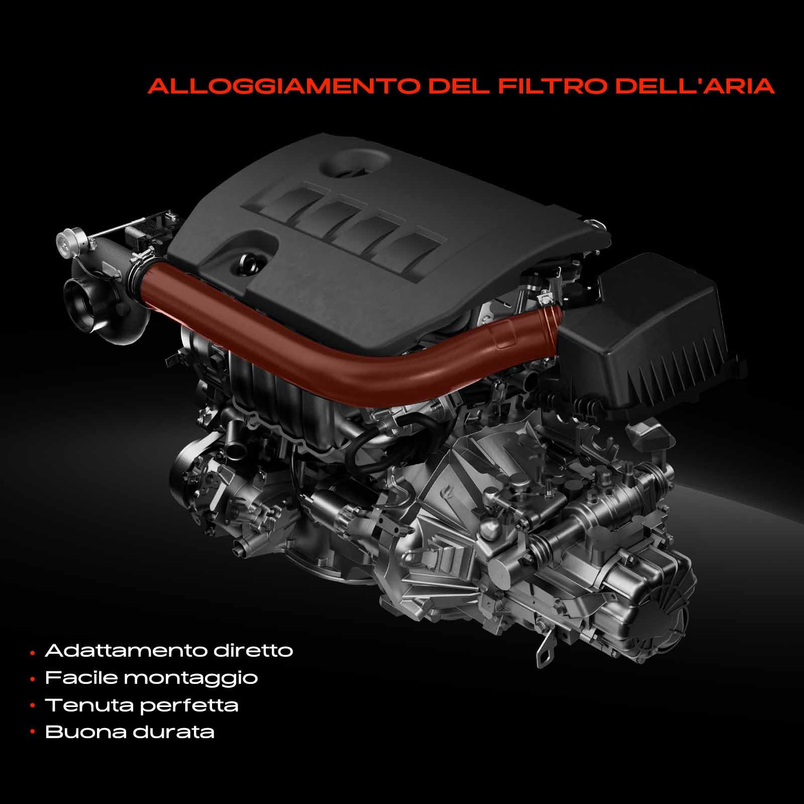 Frankberg Tubo flessibile dell'aria di sovralimentazione Compatibile con A4 Avant 8ED 2.0 TDI A4 Avant 8ED 1.9 TDI A4 Cabriolet 8HE 2.0 TDI A4 8EC 2.0 TDI A4 Avant 8ED 2.0 TDI q.u.a.t.t.r.o 03G103493T
