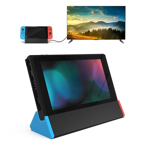 Switch Docking Station Kompatibel für Nintendo Switch/OLED, Switch TV Dock mit 4K HDMI Port Type-C 2xUSB Port, Switch Ladestation Ständer Ersatz für offizielle Switch Dock [Nicht für Switch 2] - Für Switch/OLED