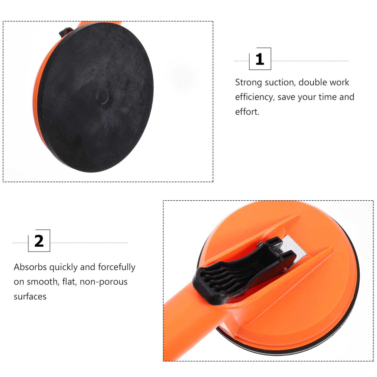MUCKLILY Suction Cup for Glass Heavy Duty Vacuum Lifter Dual Sucker Tool for Easy Handling