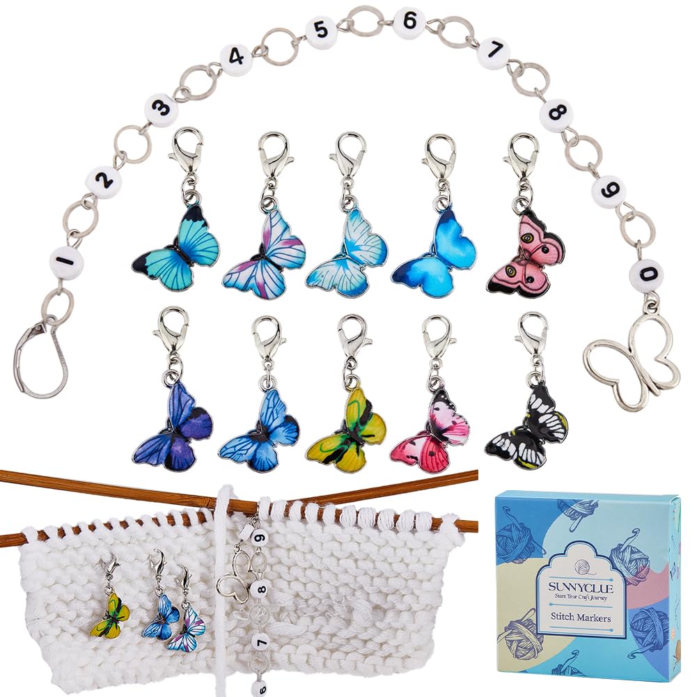 SUNNYCLUE 116-teiliges Set Zopfringe & Schmetterlings-Anhänger – Metall Haaraccessoires | Für Dreadlocks & Flechten