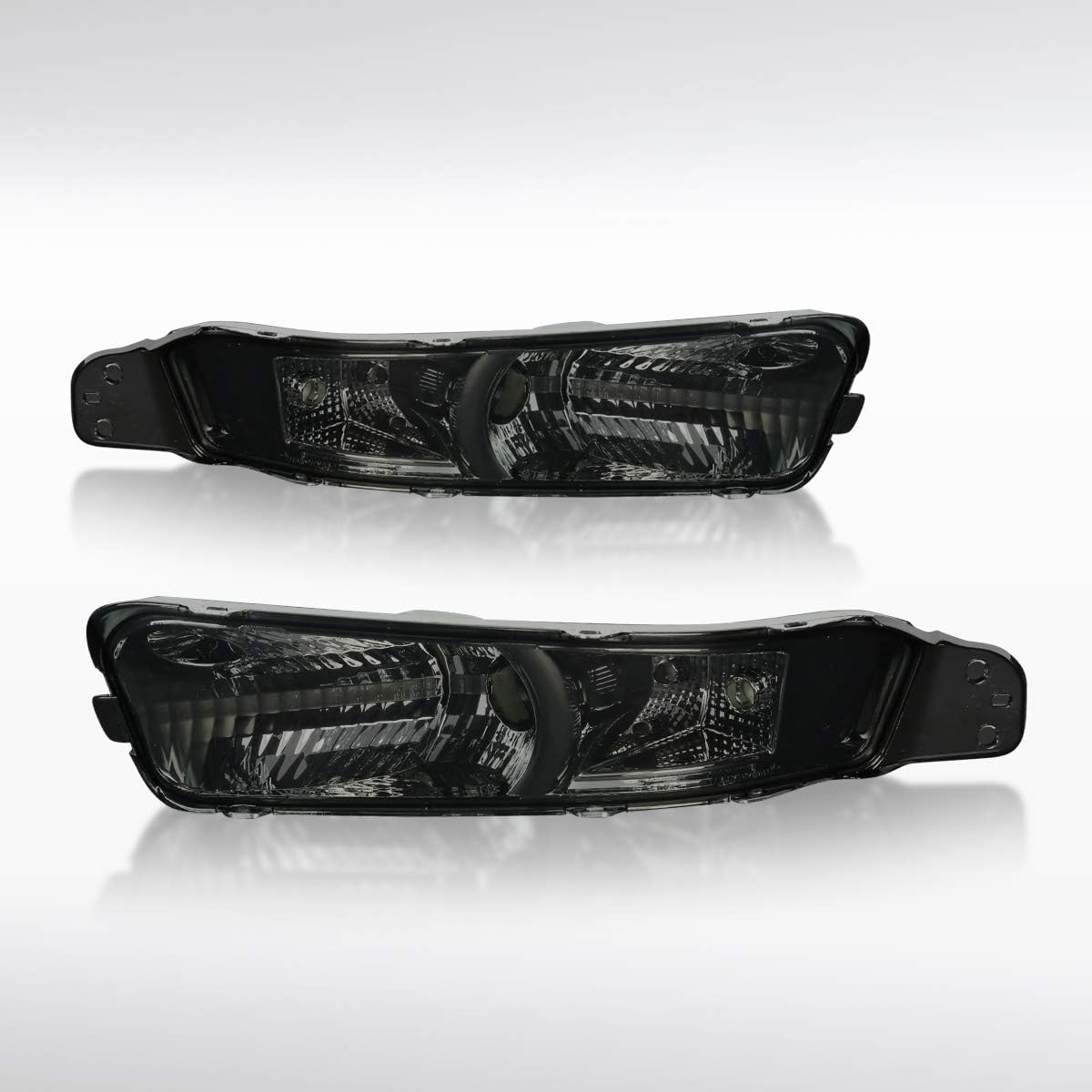 Autozensation Compatible with Ford Mustang 2005-2009, Smoke Lens Bumper Lights, L+R Pair Assembly