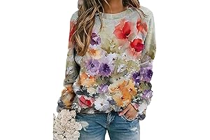 Women's Floral Sweatshirt: Vibrant Blooms on a Cozy Canvas