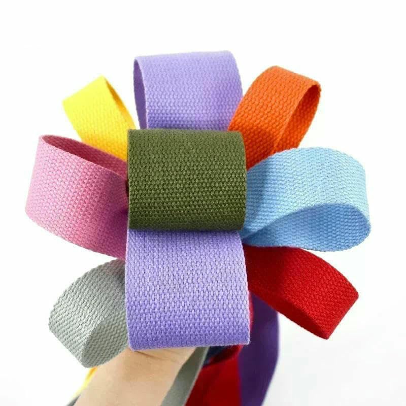 Cintas de algodón de 10 m (20/25/32/38/50 mm) para correas de lona de 1,3 mm, para mochilas, cintas al bies, accesorios de costura (azul, 50 mm)