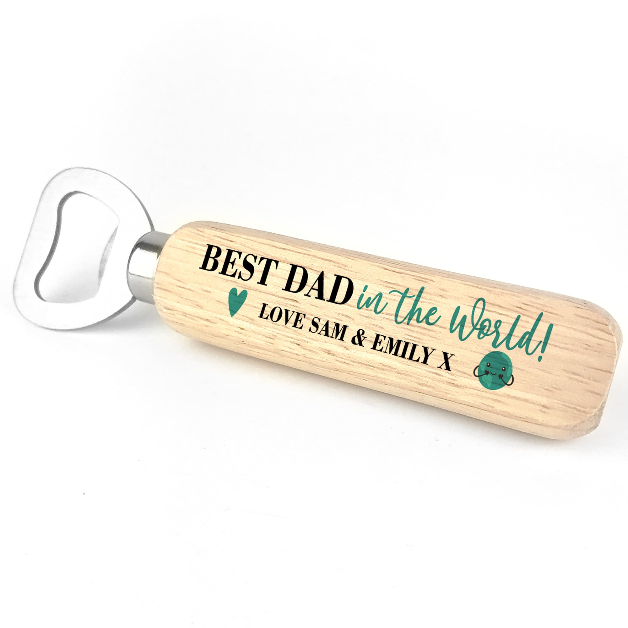 Red Ocean Best Dad in The World Bottle Opener Personalised Gift for Dad Fathers Day Birthday Gift