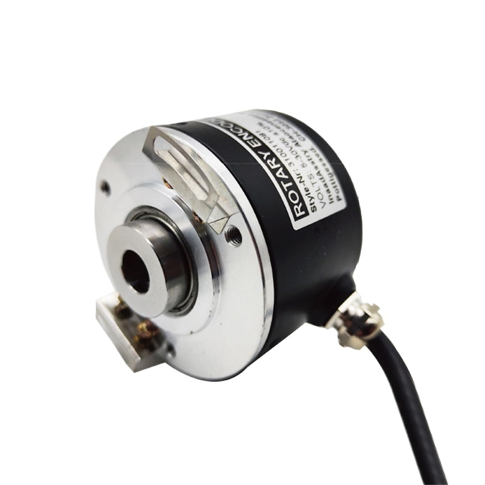 Codificador rotatorio óptico de eje hueco de 10 mm, 12 mm y 15 mm de diámetro, alta resolución, 100, 200, 500, 1000, 1024, 4096 y 5000 PPR(10mm,4096PPR,NPN output)