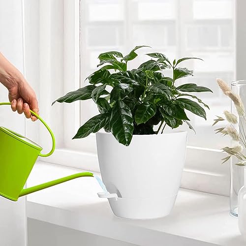 Miniatura 6 de Macetas de autorriego para interiores  876.565.55 pulgadas macetas de riego automático para plantas de interior con depósito profundo de platillos y