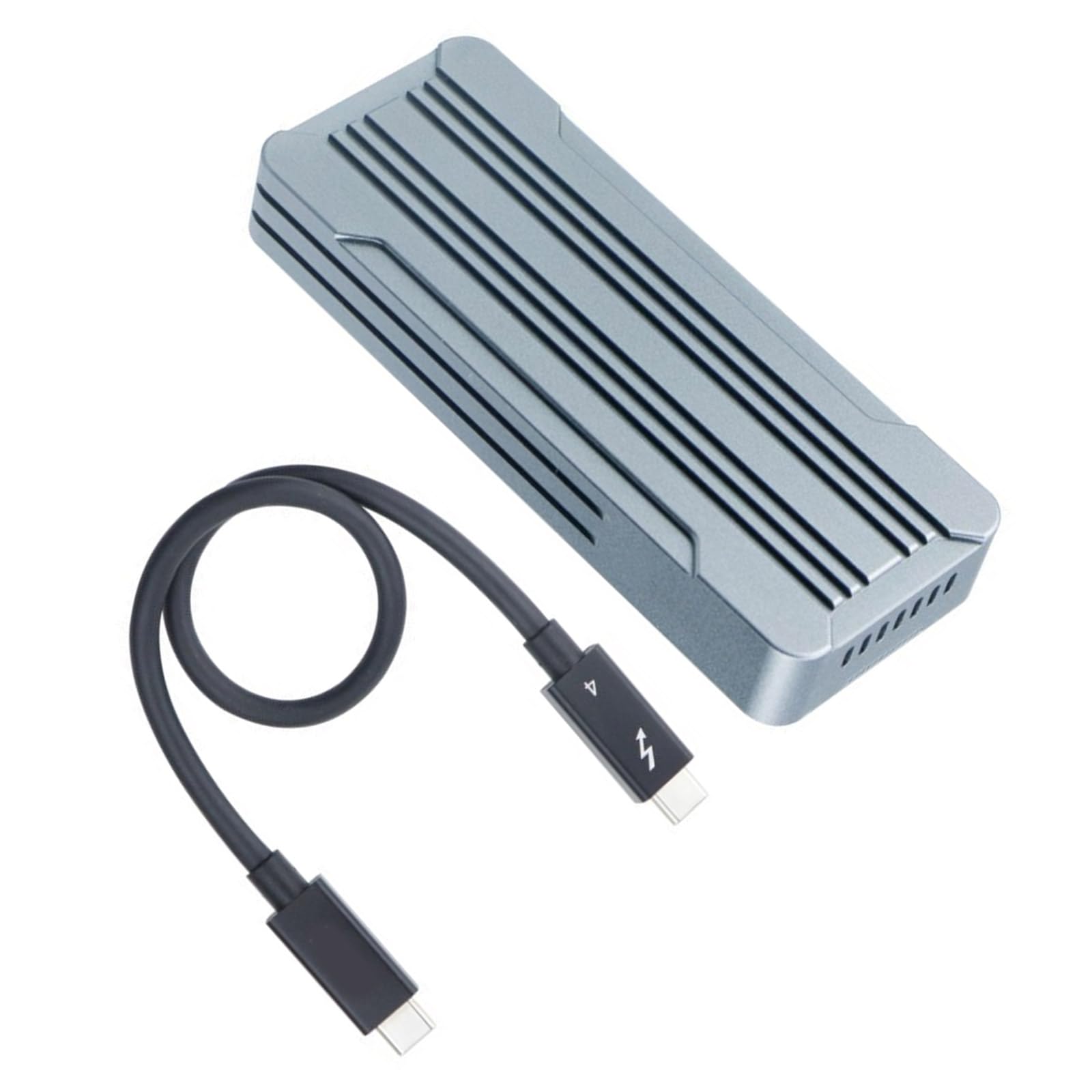 UsbC NVMe SSD Box Alluminio Enclosure 40Gbps Veloce Velocità di Trasferimento USB4 Thunderbolt3compatible Dissipat di calore efficiente