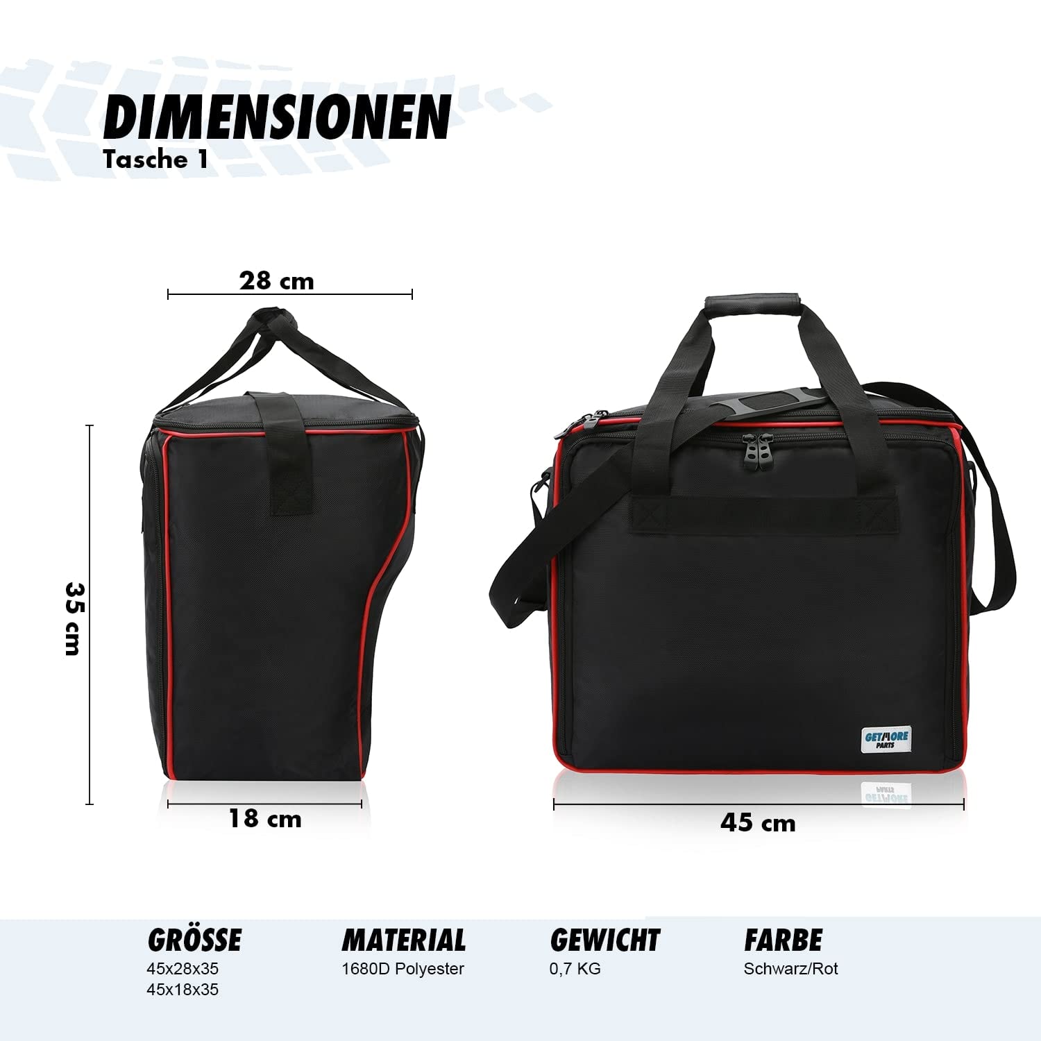 Getmore Accessori Moto Borse Interne per Valigie Laterali valigia Ducati Multistrada