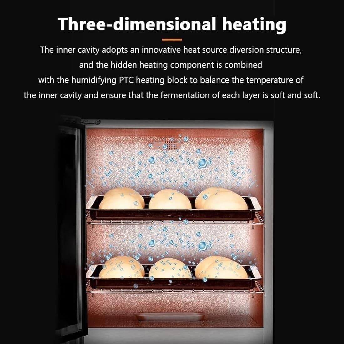 Bread Proofing Box,40L Electric Dough Proofer Machine, Humidity and Temperature Control, with Adjustable 20~45°C Temperature for Home Bakeries