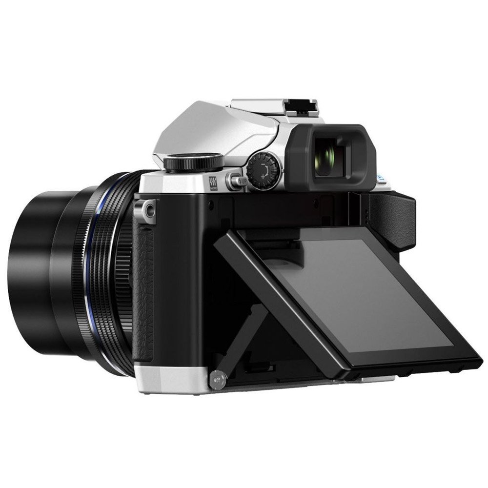 Olympus OM-D E-M10 Fotocamera Mirrorless 16 MP, Kit con Obiettivo M.Zuiko 14 - 42mm f3.5-5.6 II R, Argento/Nero