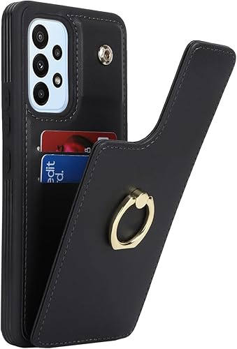 Miniatura 7 de Lipvina Funda para Samsung Galaxy A53 5G con tarjetero, Galaxy A53 5G funda tipo cartera para mujer, tarjetero de crédito, soporte de anillo y