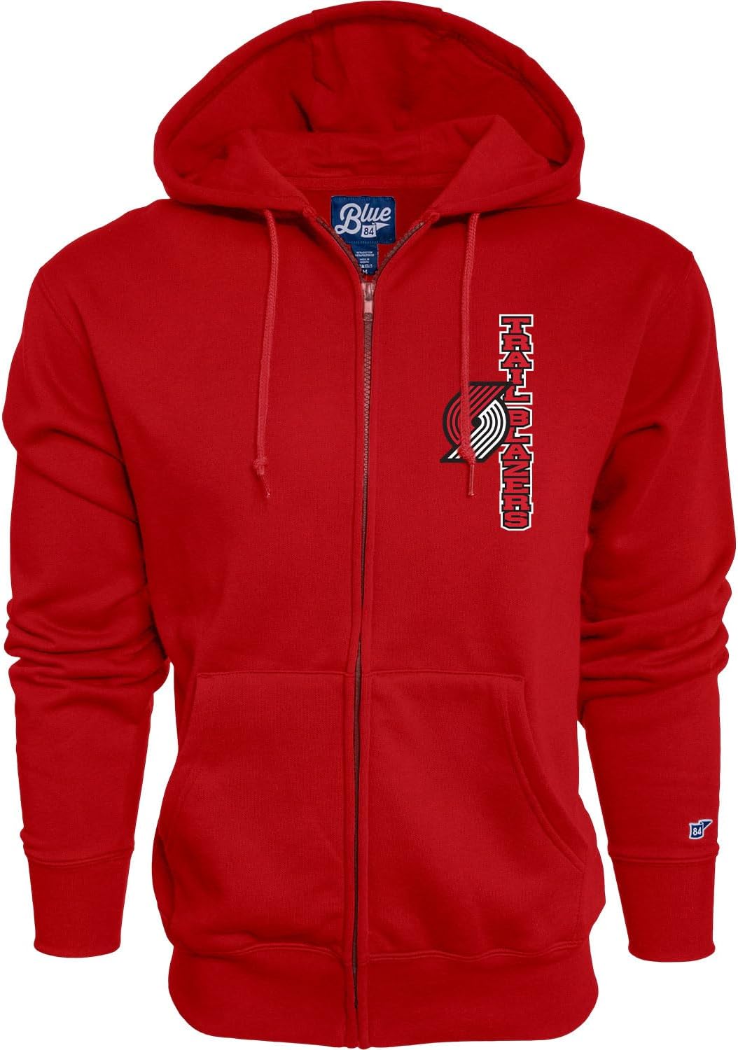 Blue 84 NBA 公式ライセンスフルジップフード付きスウェットシャツ刺繍アイコン