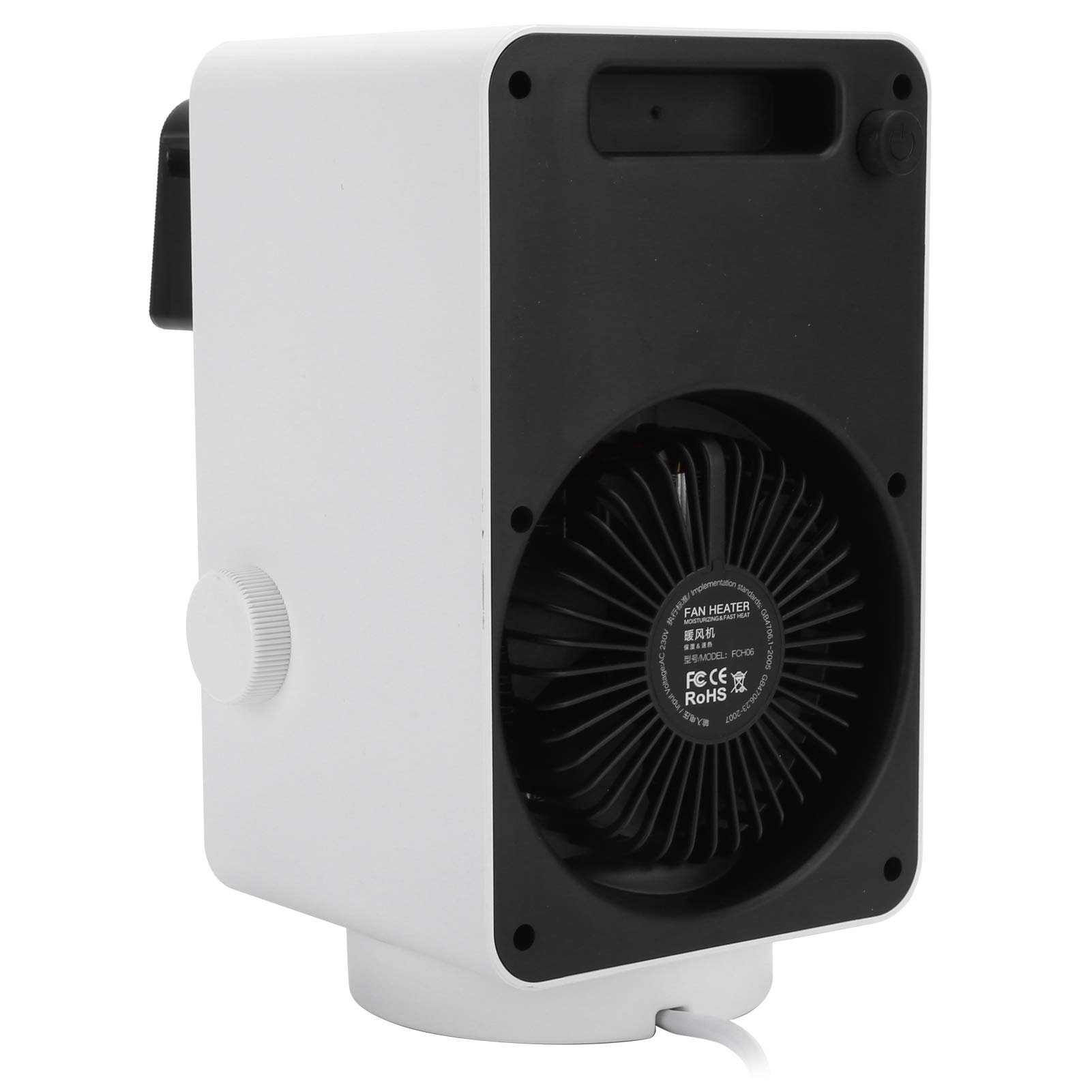 Fdit Calefactor Ventilador con Humidificador, Calentador Portátil 800 W,