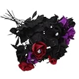 ibasenice 12pcs Halloween Bloody Eyeball Rose Bouquet Spooky Faux Flower Decor for Haunted House Party Garden Realistic Design and Roses