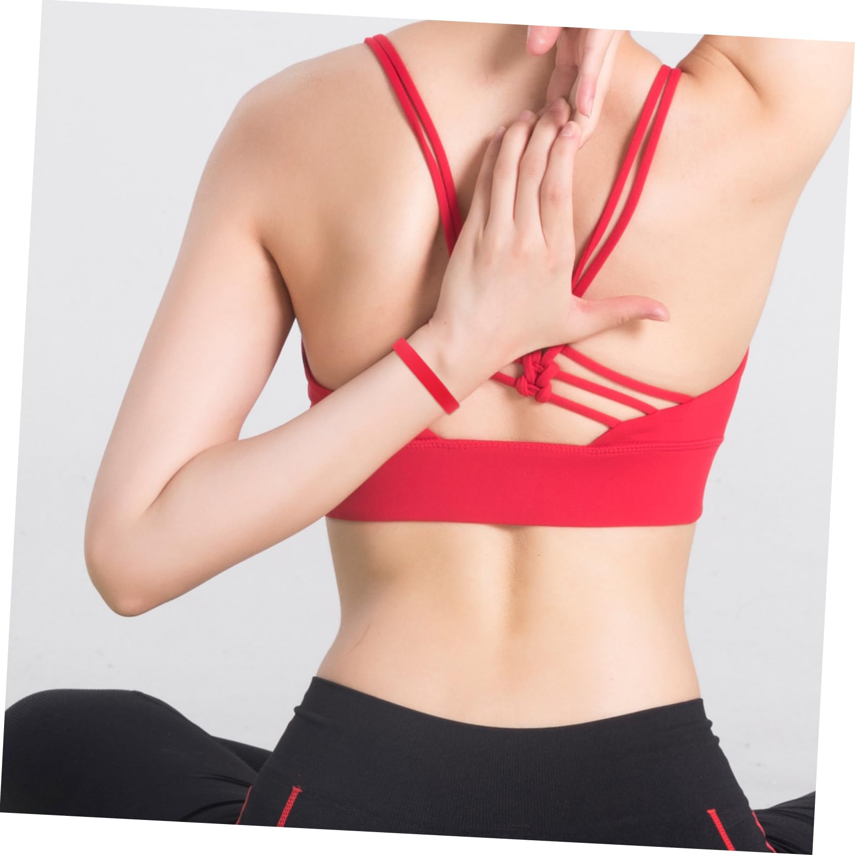 Abaodam Decorative Silicone Straps 50pcs Stretchy Wristbands for Women Men Elastic