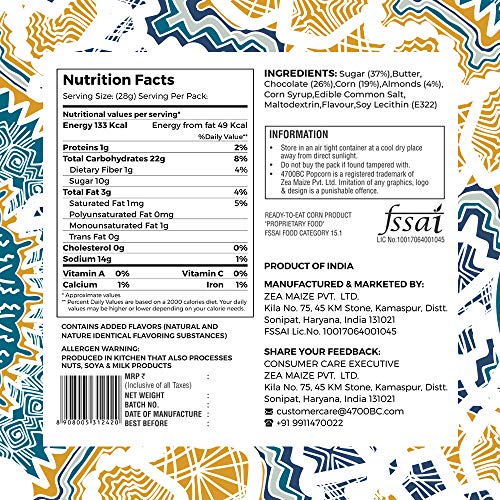 Image of 4700BC Gourmet Popcorn, Nutty Tuxedo Chocolate, Tin, 650g