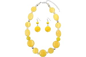 Jules D. Colorful Chunky Beads Statement Necklace Set