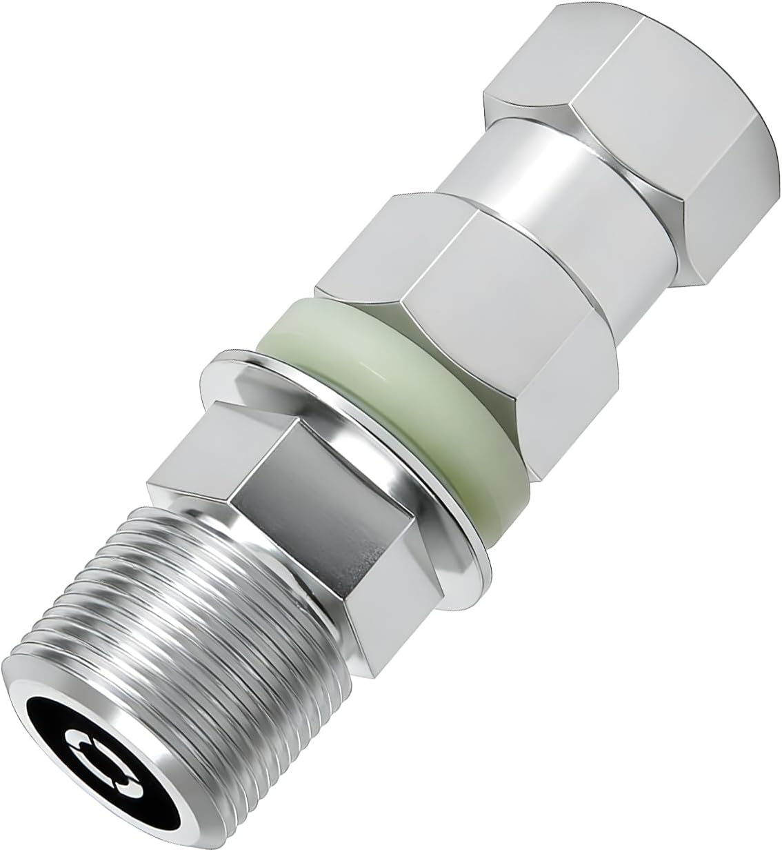 CB Antenna Stud Mount Adapter Copper Nickel Plated with SO-239 Connector for Mounting 3/8 x 24 Threads CB HAM Radio Antennas (Silvery-1 Pack)