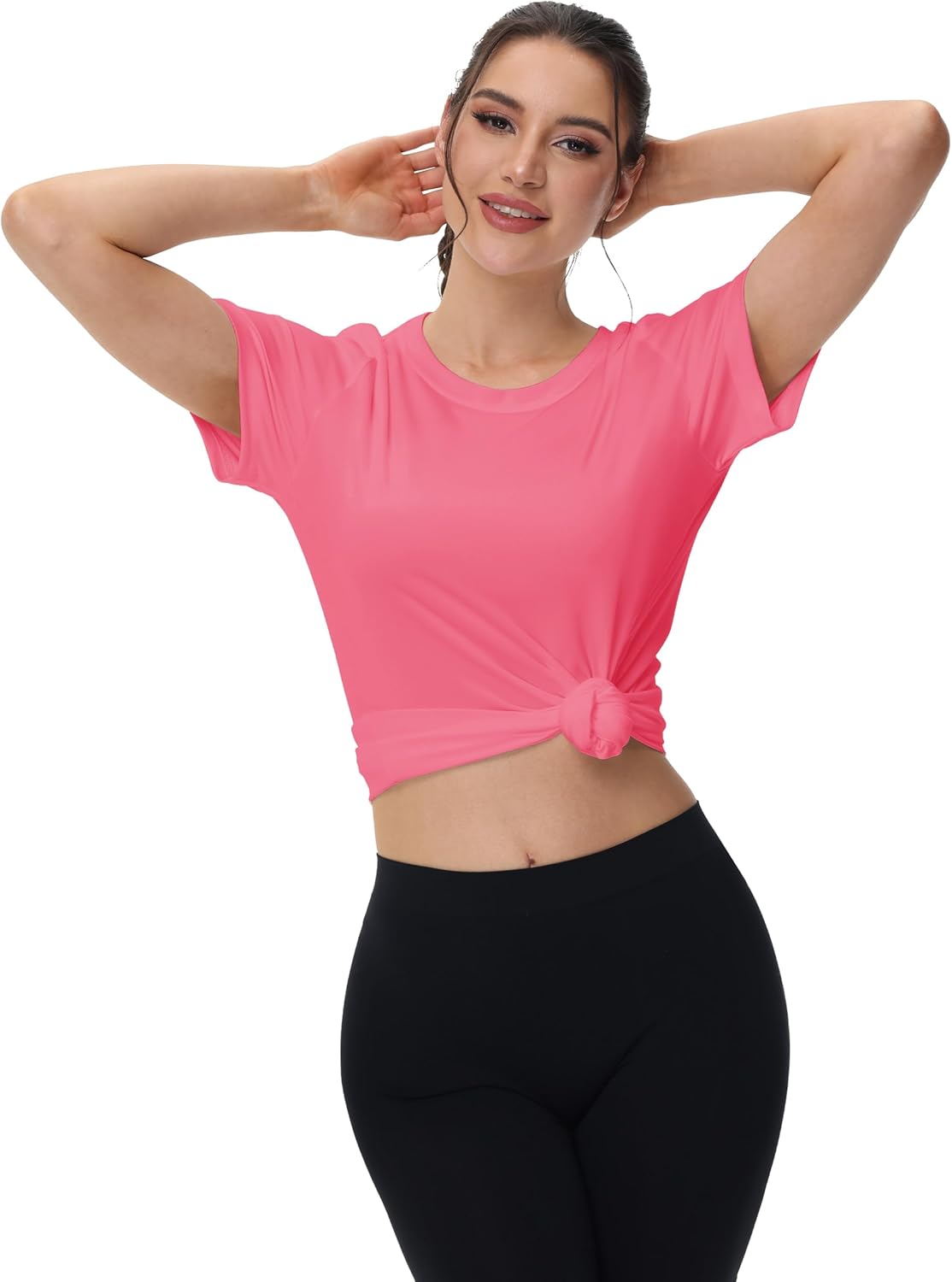 MAGCOMSEN Women's Short Sleeve T-Shirts UPF 50+ Sun Protection Quick Dry Athletic Running Workout Rash Guard Tops - Image 5