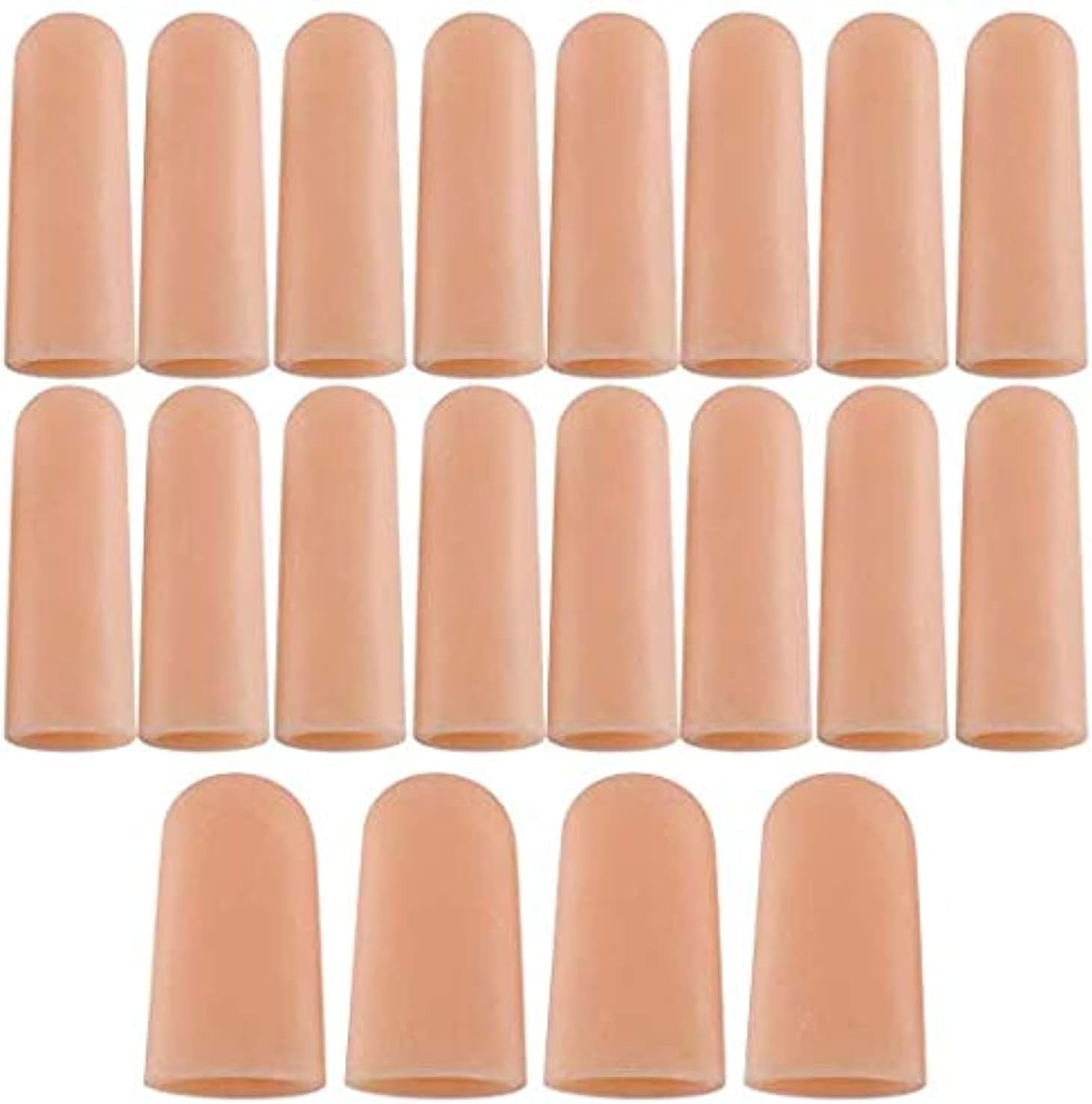 ANCIRS 20 PCS Finger Support Protector Gloves, Finger Cots/Covers - Different Sizes Silicone Fingertips for Hands Cracking, Eczema Skin