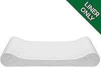 Vista 2 de Furhaven Forro de Cama para Perro Resistente al Agua Contour Luxe Lounger Protector de Colchón de Espuma - Blanco, Grande