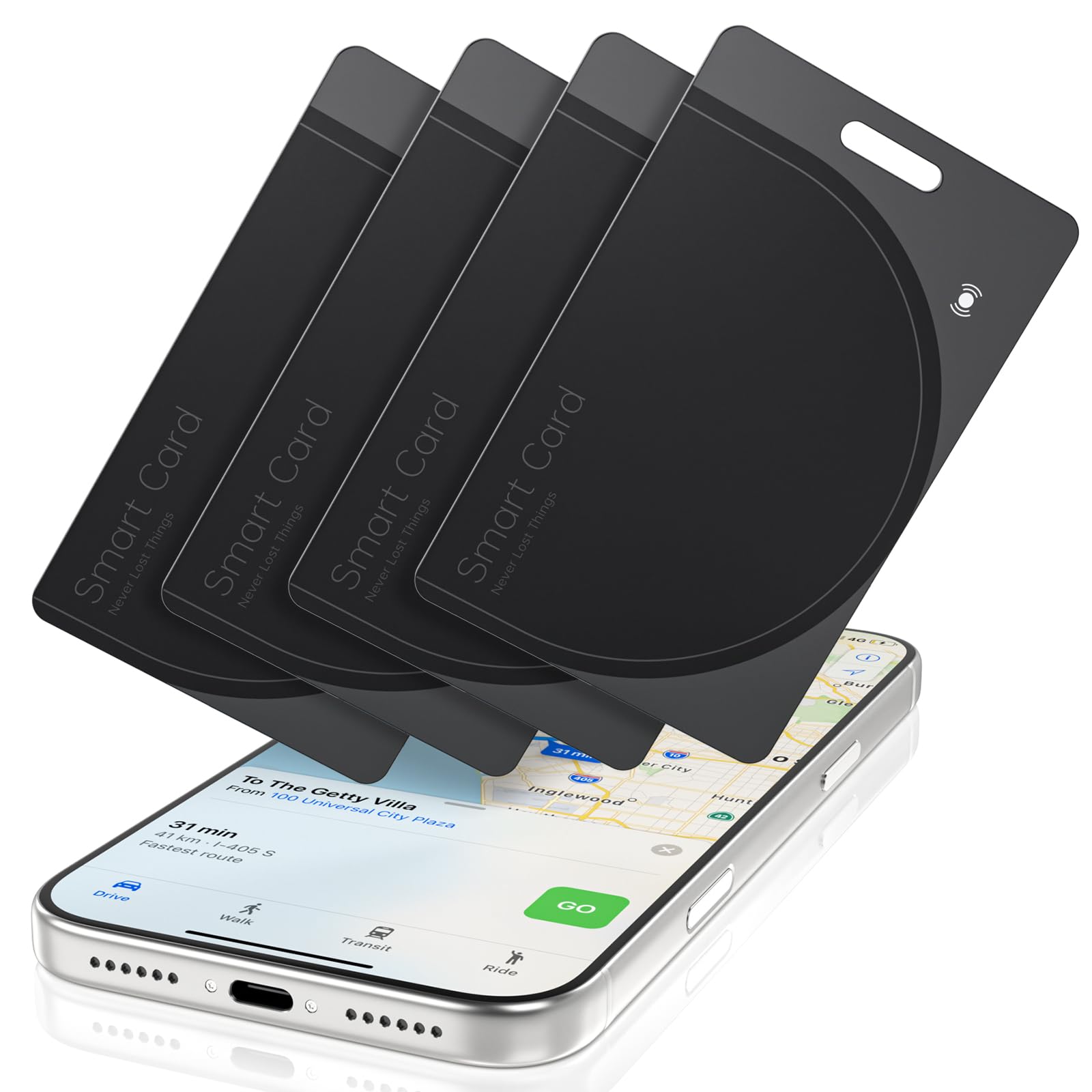 Wallet Tracker Card Air-Tag - Work with Apple Find My, Bluetooth Tracker Smart Card Wallet Finder, IP68 Waterproof, Item Locator for Luggage Tags, Passports, Purse 4 Pack-image-39