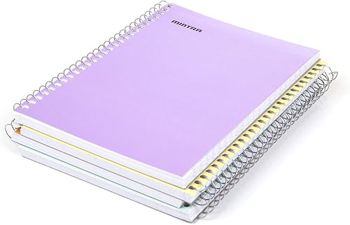 Miniatura 5 de Mintra Office Cuadernos pequeños en espiral (espiral lateral de 3 x 5 unidades, 12 unidades, color pastel)