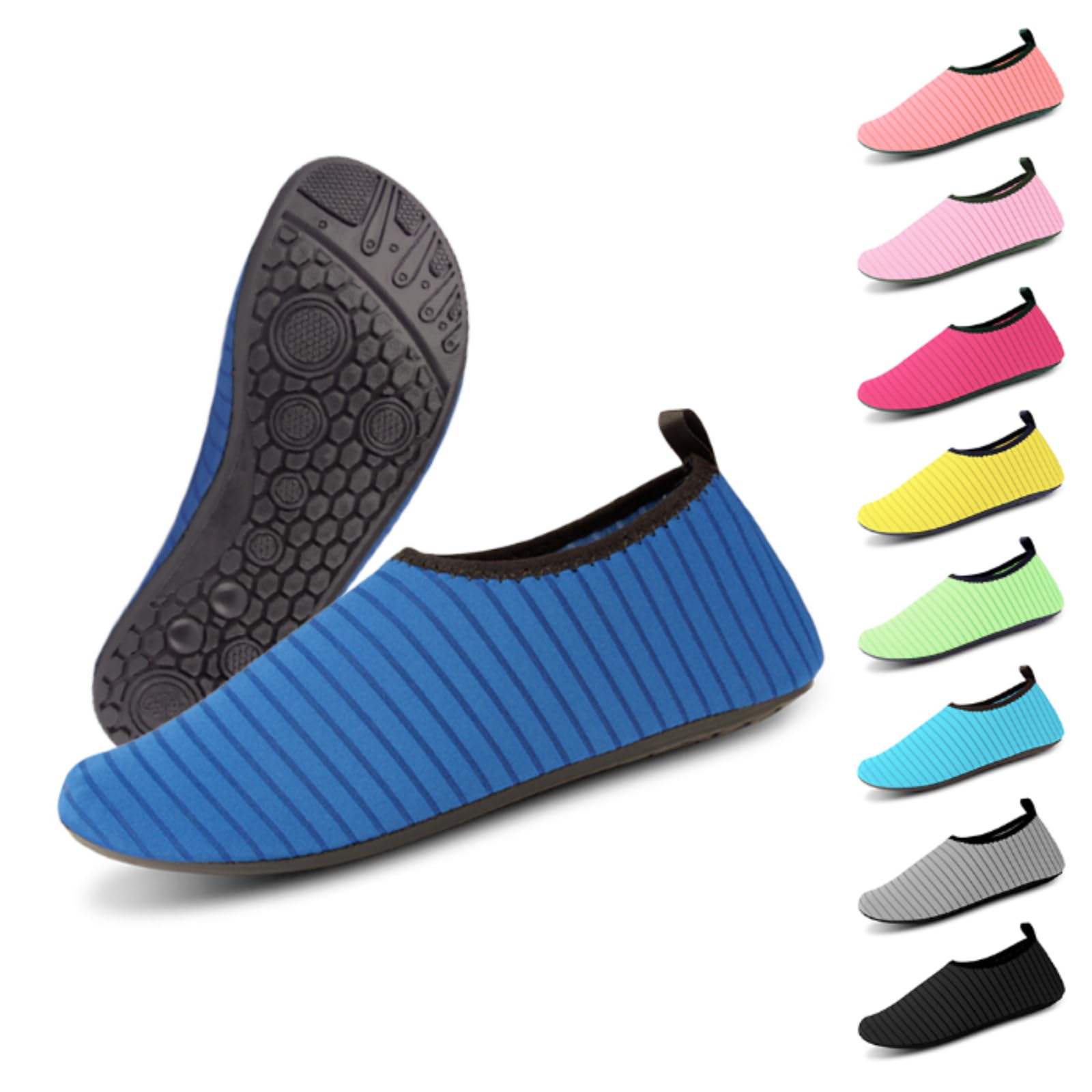 FRENCH FRENCH G209 Plain Marine Shoes, Amphibious, 5.5 - 10.6 inches (14 - 27 cm), Women's, Men's, Kids' Indoor Beach, Aqua, Water Sandals, Drainage Function, Rocks, Sandy Beach, Diving, Juniors, Sea 20.0 cm blue (light)