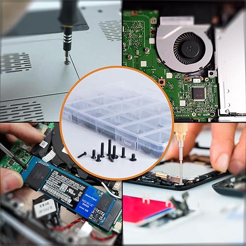 Miniatura 5 de YOUFEN Kit de tornillos de repuesto para computadora portátil de 26 tamaños M1.4 M1.7 M2 M2.5 M3 M3.5, pequeños tornillos pequeños accesorio de