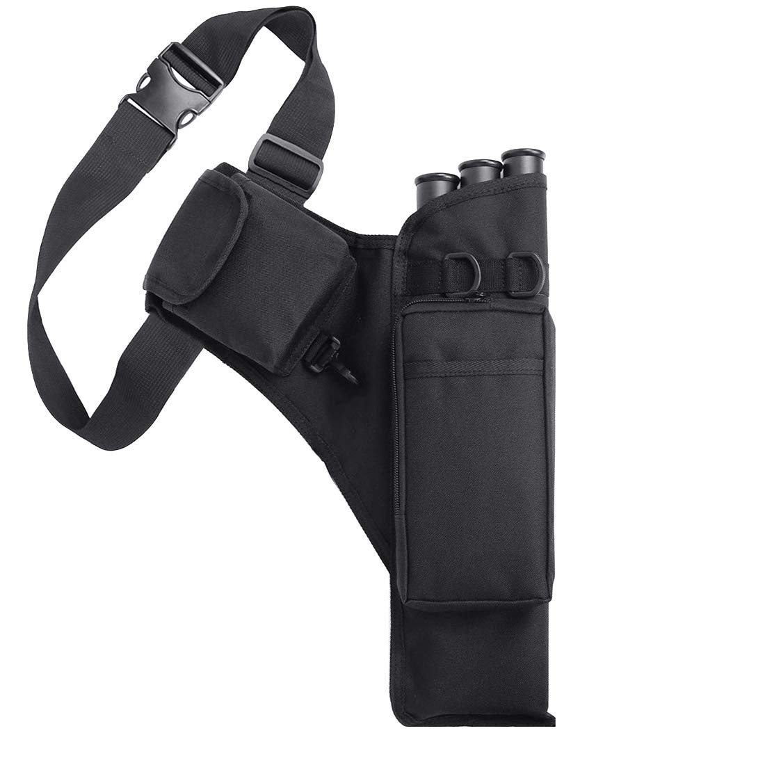 abcGoodefg 3 Tube Hip Archery Arrow Quiver Holder with Pockets and Adjustable Strap for Hunting Training