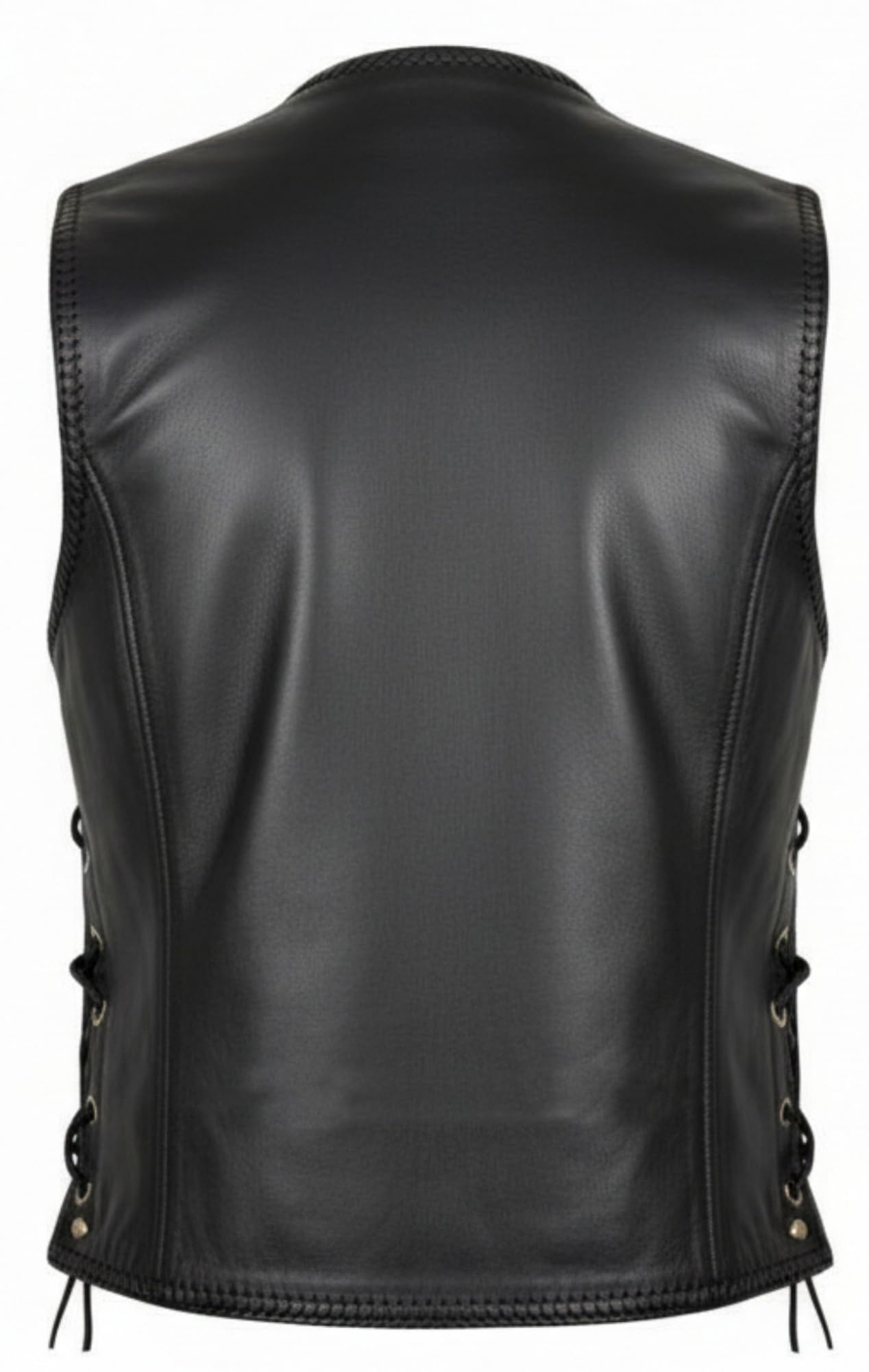 MDM Gilet in Pelle, Gilet Biker, Gilet in Pelle Moto, Donna, Club Gilet Chopper, Rocker Vest, Kutte, Vest, Pelle Vest, Pelle Gilet