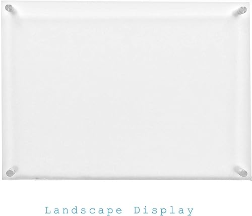 Miniatura 2 de Marco de fotos acrílico flotante de 6 x 8 pulgadas con soporte cromado, doble panel de montaje en pared, marco de fotos para fotos de hasta pulgadas